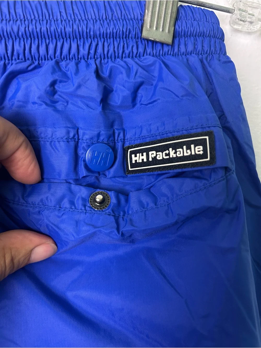 Helly Hansen Vintage Mens Size M Lined Packable Water Proof Pants Blue